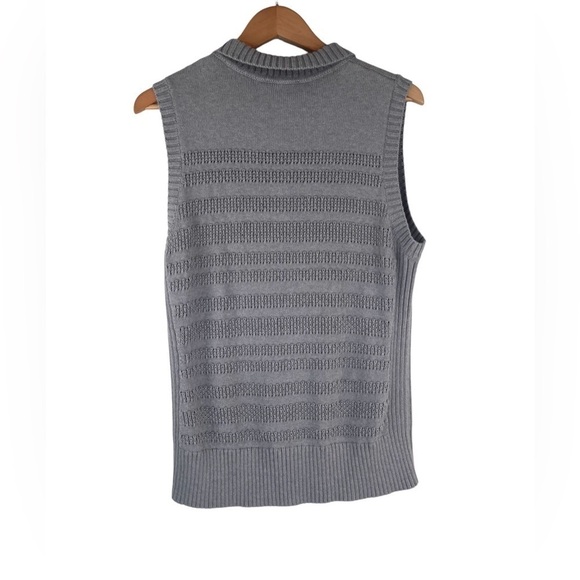 Pendleton Women’s Sweater Vest Gray Sleeveless Mock Neck Full Zip Size XL - Picture 2 of 6